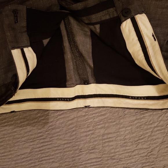 Theory gray linen pants, size 8 - Picture 4 of 4